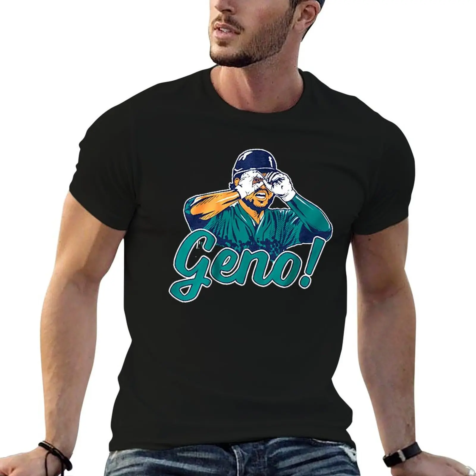 Camiseta Eugenio Suarez Geno Goggles, camiseta para hombre, camisetas 100% de algodón para hombre, camisetas divertidas y suaves de algodón, camiseta de algodón
