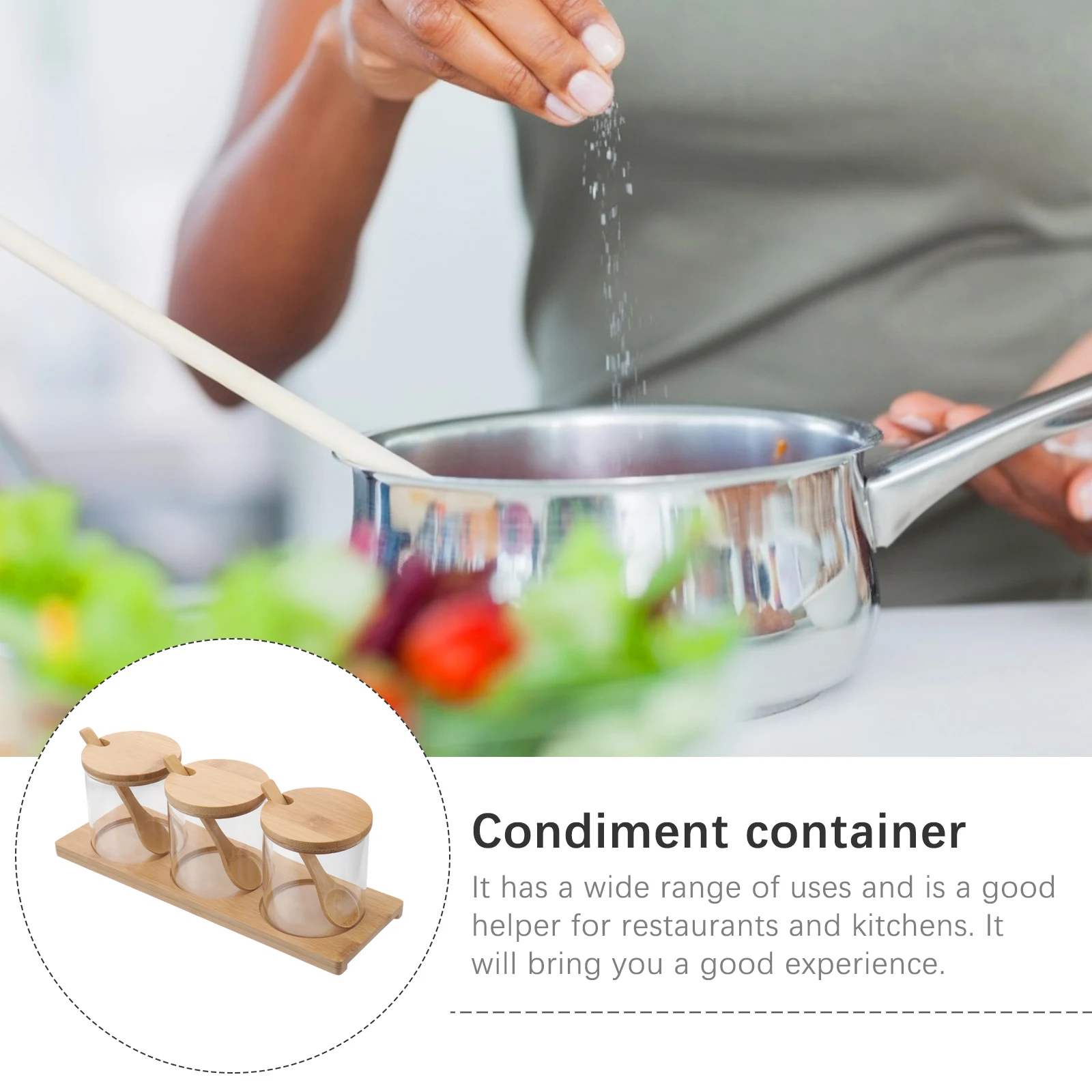 

3Pcs Clear Seasoning Jar Set Glass Spice Container Kitchen Condiment Box Fresh Odor-Free Dust-Proof Storage Organizer