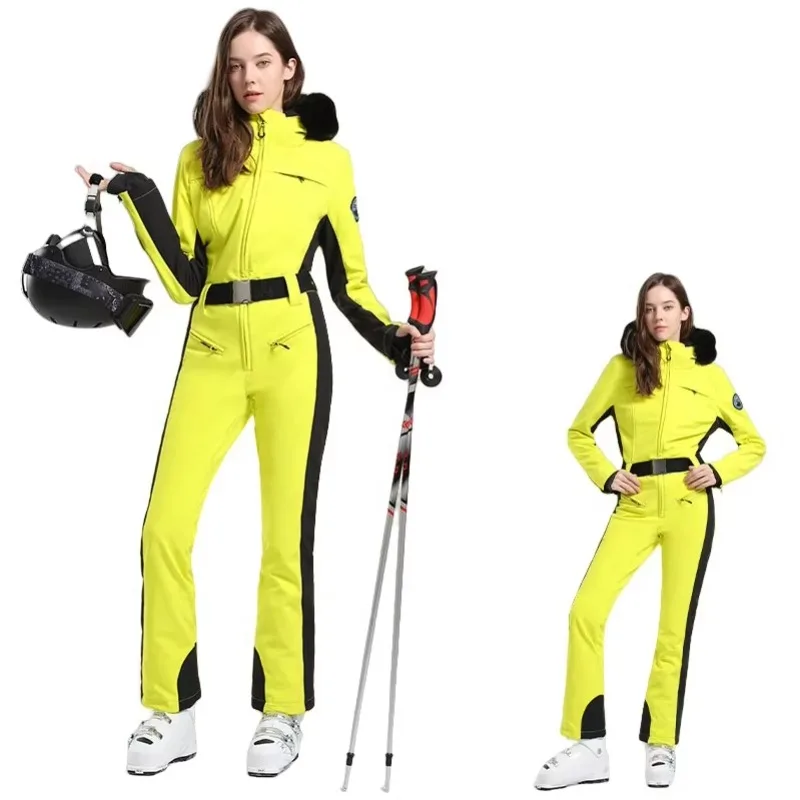 

STLF Outdoor Thickened Warm Slim Fit Hiking Ski Wear Stocking Custom logo Snowboard Ski Suit One Piece Ski Snow Wear