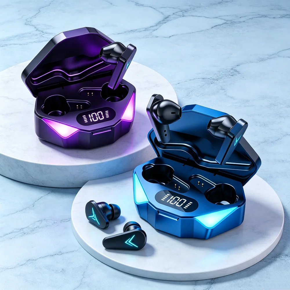 Fones de Ouvido Bluetooth TWS Gamer Premium com Qualidade de Construção Excepcional e Acabamentos Estéticos Premium