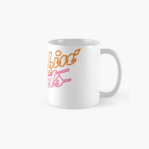 Retro Dunkin Donuts Classic  Mug Gifts Simple Coffee Image Design Photo Printed Drinkware Cup Picture Handle Round Tea