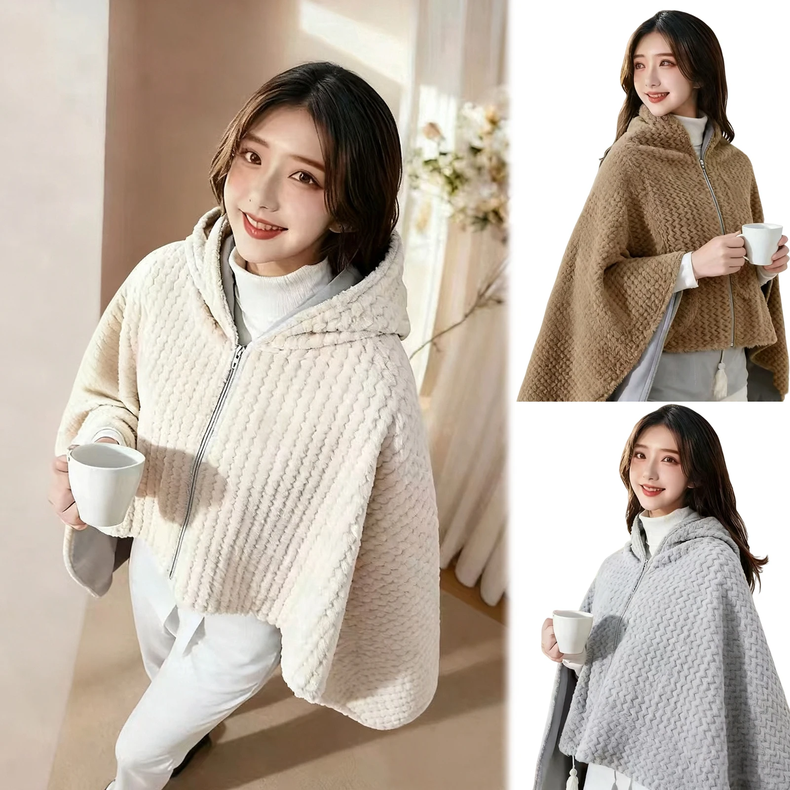 Electric Blanket,Intelligent Heating Blanket,Nap Warming Shawl,Heated Faux Fur Shoulder Warmer,For Cold Office Work Environment