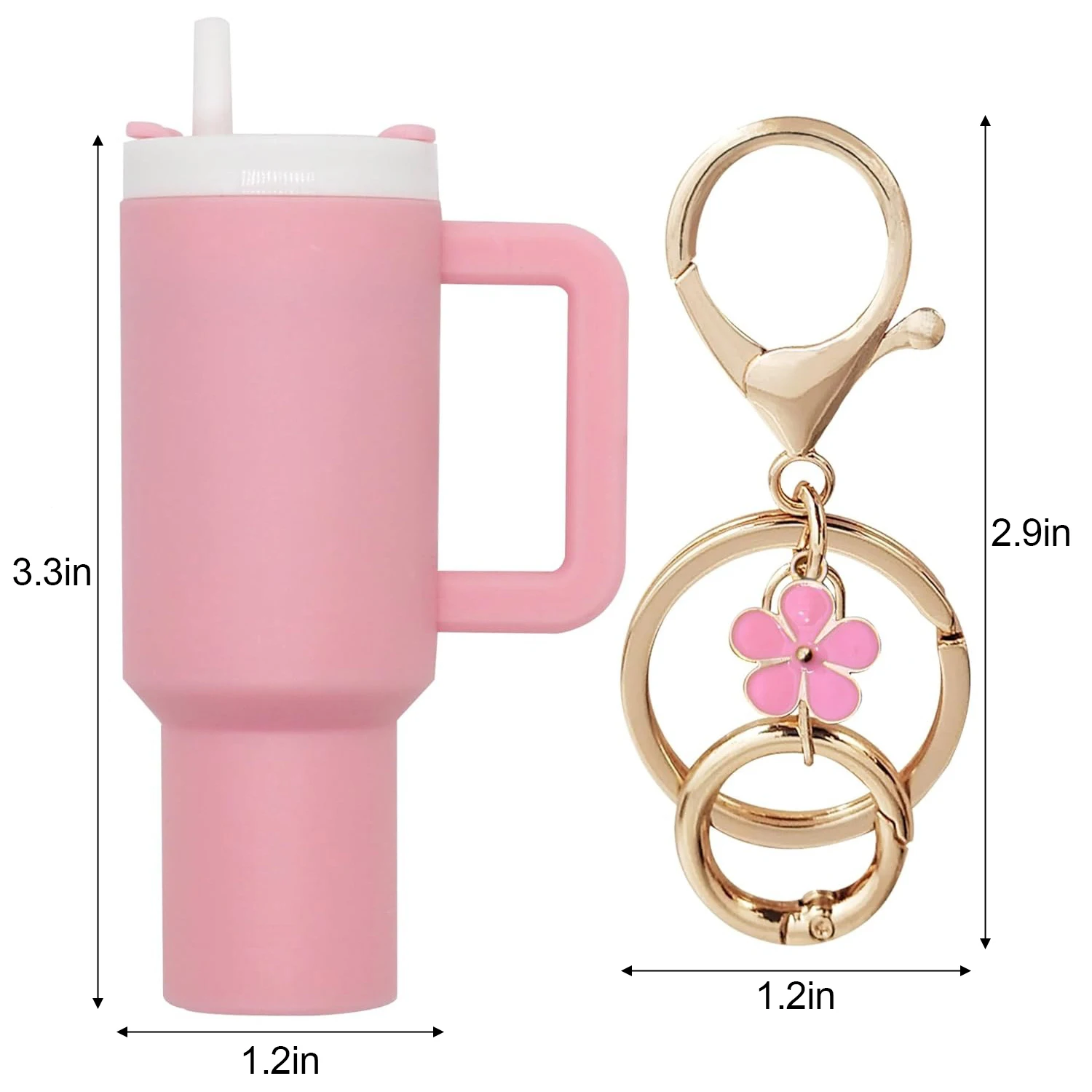 Mini Tumbler Keychain Accessories for Stanley Cup,Cute Cup Key Charms for Women Purse Handbag Backpack