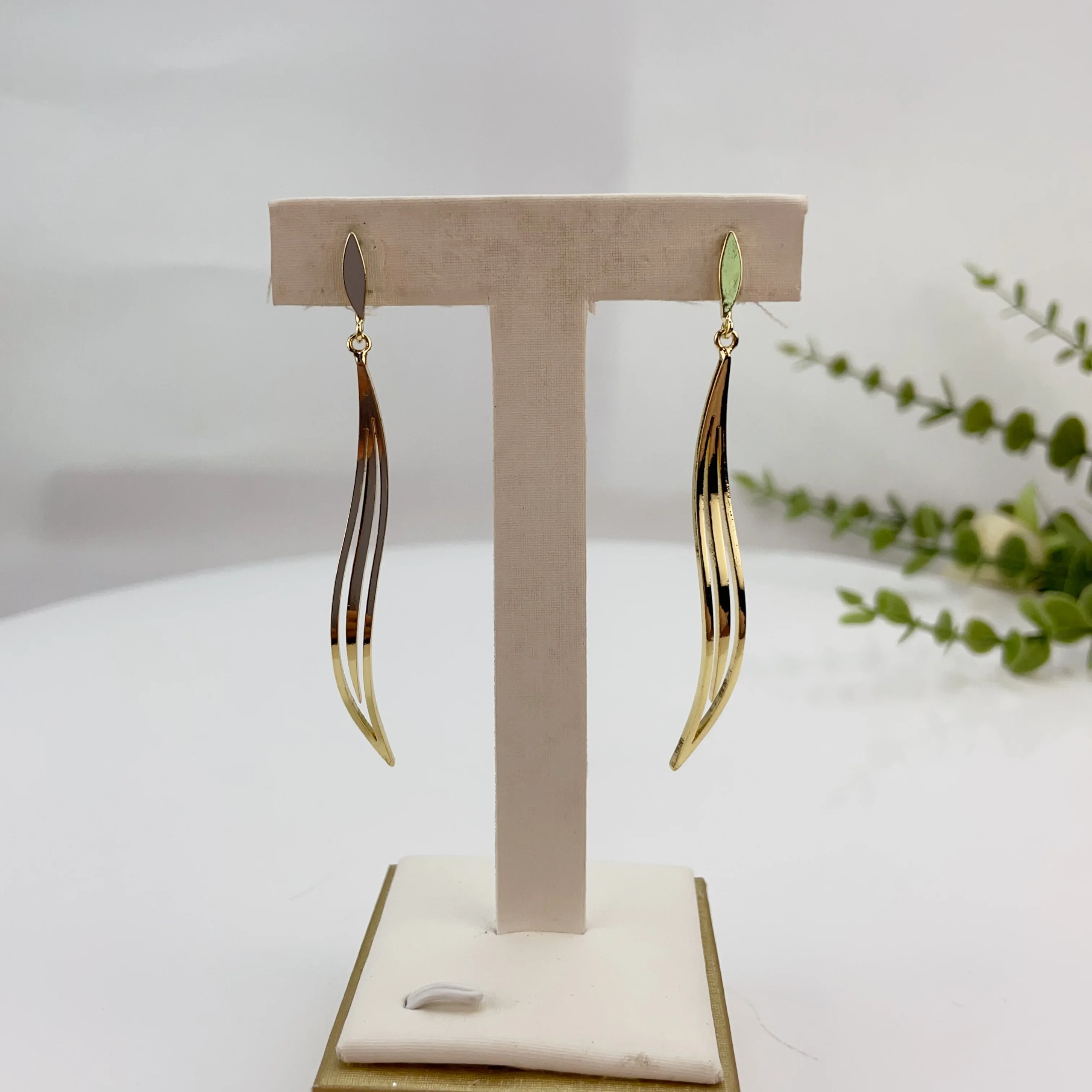 EMMA البرازيلي مجوهرات مطلية بالذهب النساء بيان كبير الأقراط الإناث كبيرة الحجم جريئة زهرة مجوهرات اكسسوارات هدايا