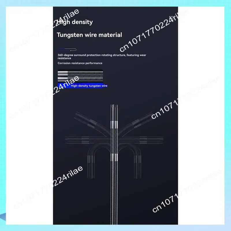

A17Z 2MP Industrial Borescope Endoscope With 8 LED For Smartphone, Mini Type Camera 360 Degree Rotation For Cars Inspection