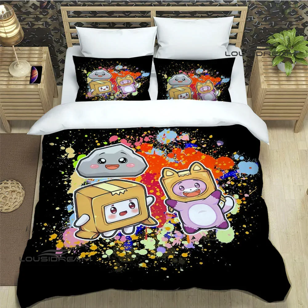 Cute Lankybox Foxy Boxy Bedding Sets exquisite supplies set duvet cover bed comforter set bedding set luxury birthday gift