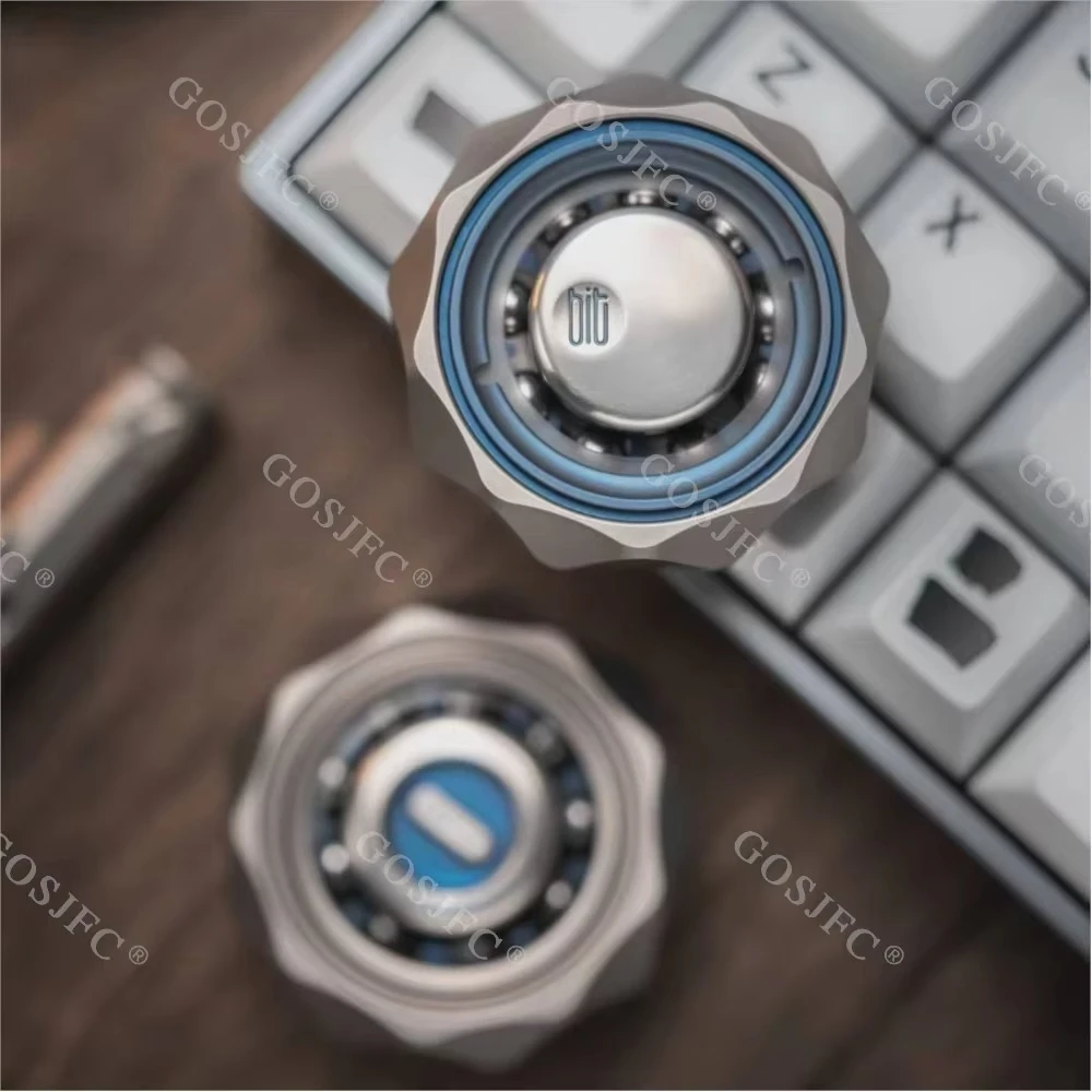 LAUTIE BIT05 titane Fidget Spinner bout des doigts Gyro métal adultes soulagement du Stress jouet Fidgeting jouets