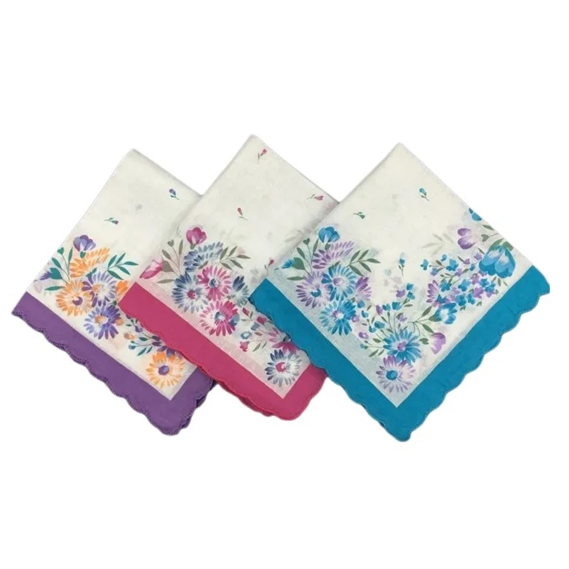 Mouchoir mariage Floral mouchoir poche pour les mariés dames femmes mouchoirs mariage Hankies Dropsale