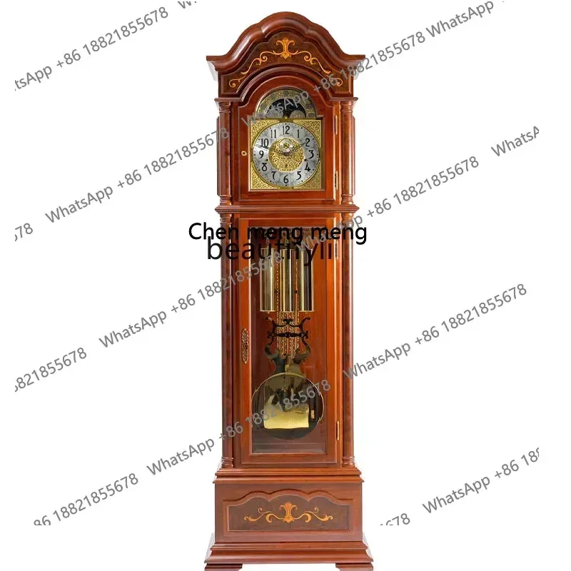 

R Helmler European floor clock living room new Chinese retro pendulum clock American, solid wood mechanical pendulum clock R