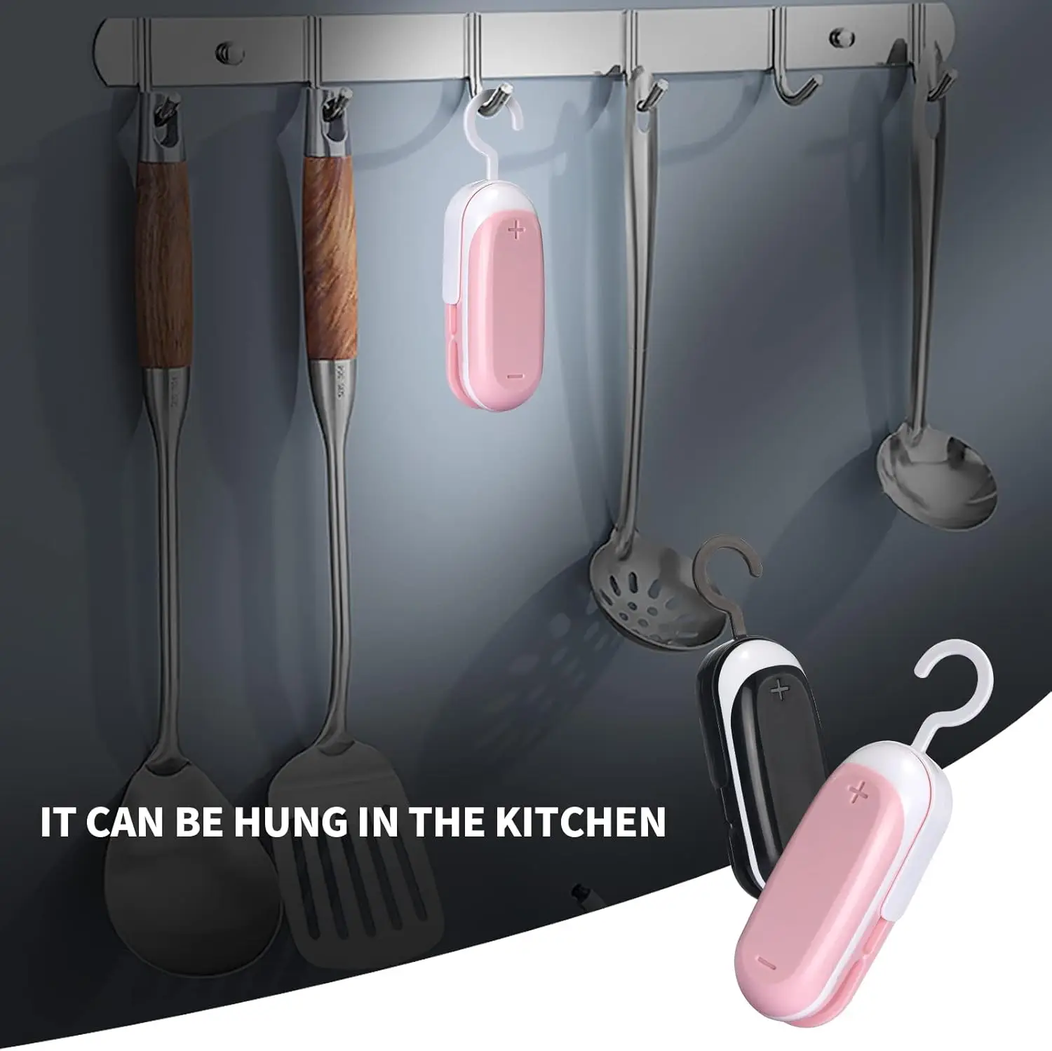 Mini sellador de bolsas, paquetes de selladores al vacío de calor portátiles, sellador de bolsas de chips con sellador térmico 2 en 1, sellador de alimentos, resellador de bolsas de mano