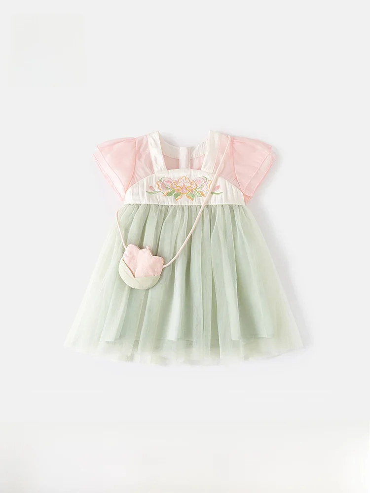 princess-style-summer-dress-children's-hanfu-clothing-baby-one-year-old-ceremony-dress-new-chinese-style-girls-dress