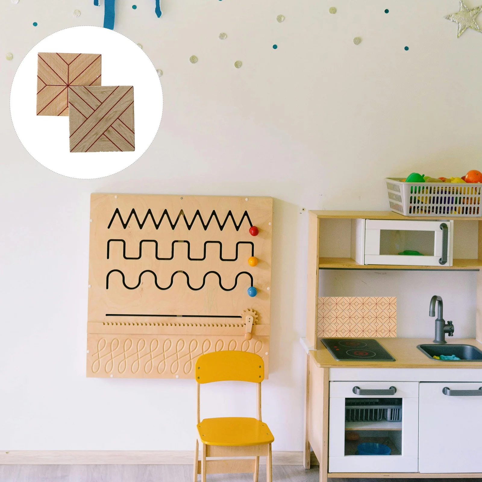 

20pcs Dollhouse Wooden Flooring Tiles Retro Mini Floor For Kitchen Bedroom Living Room Decor Double-Sided Vintage Style Sheet