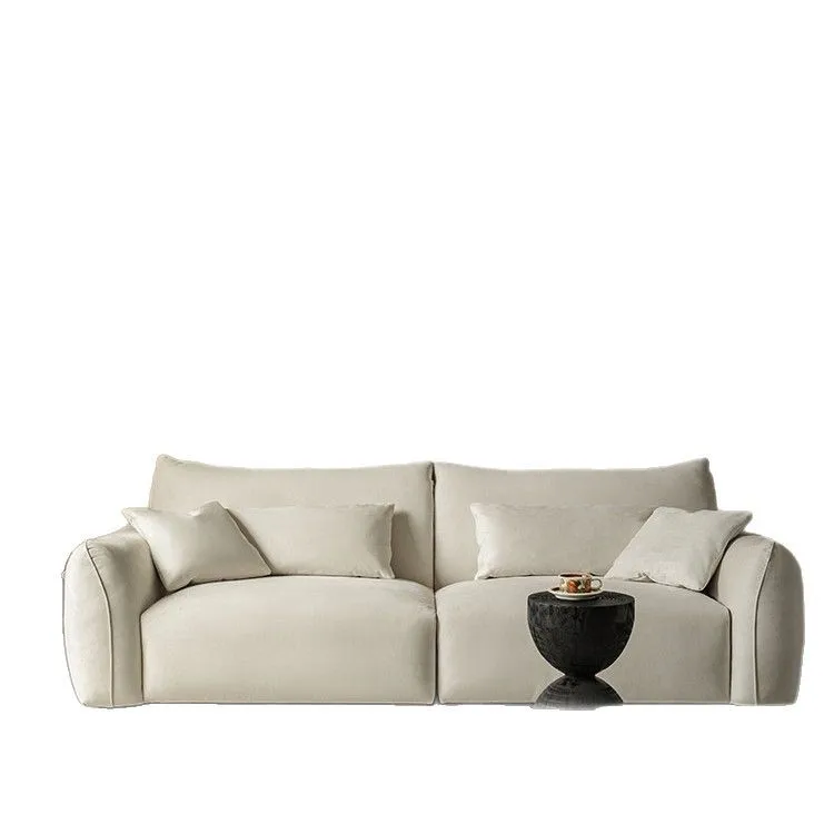 

Modern simple fabric sofa cream wind matte technology cloth living room straight split sofa