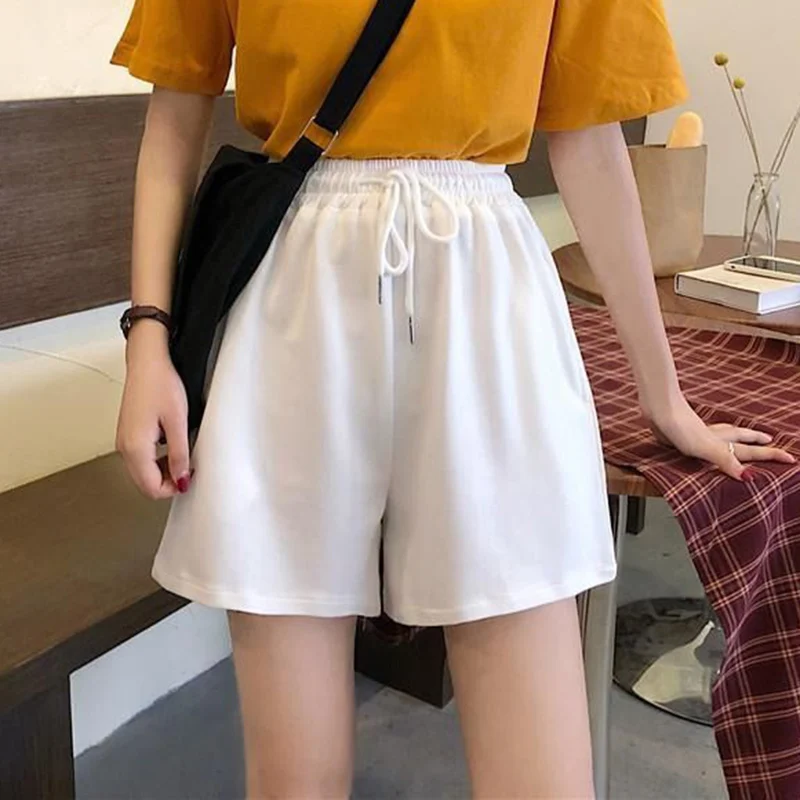 Hot Sale Summer Lady Daily Thin Short Joggers Women Fashion Baggy Leisure Short Pants Girls Korean Classic High Waist Shorts view 2