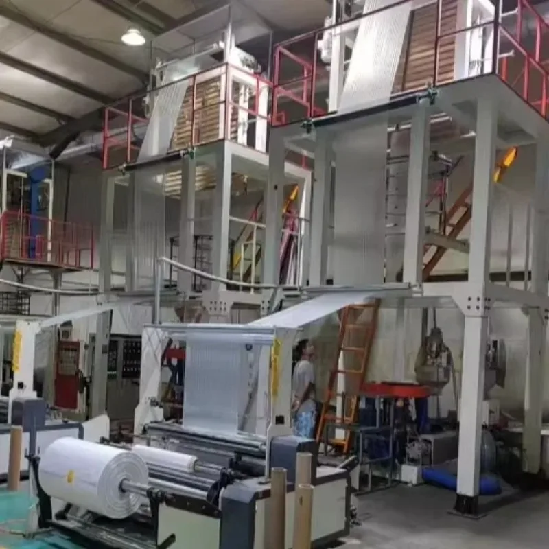 New High Speed HDPE LLDPE LDPE High-low Pressure Blowing Film Extruder Machines Greenhouse Film Blowing Machine