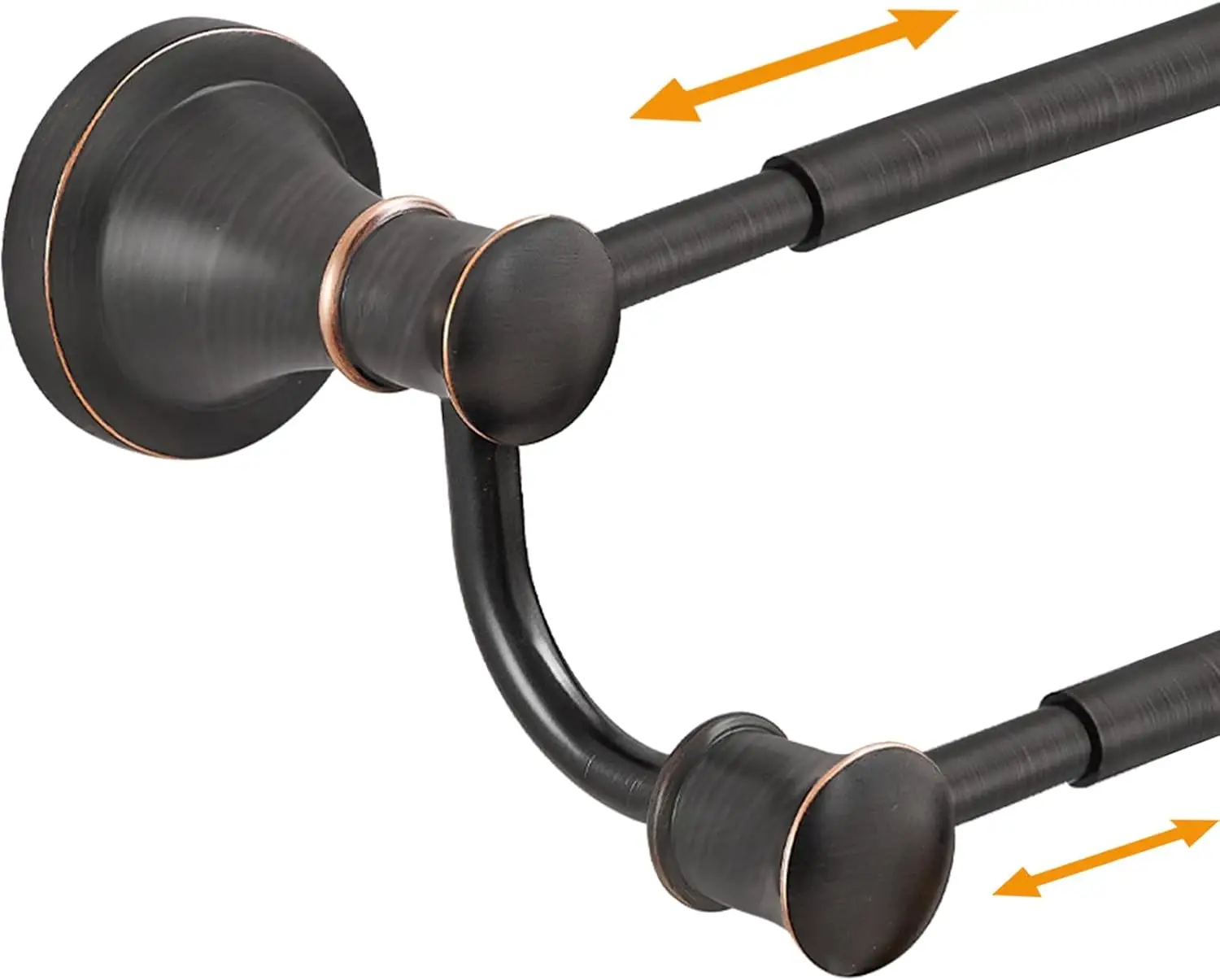 

Adjustable Retractable 15-27 Inches Stainless Steel Towel Bar, Oil Rubbed Bronze Wall Mounted Holder for Bathroom