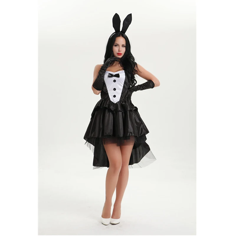 Carnival Halloween Bunny Girl Costume Bedroom Outfit Halloween Fancy Dress Costume Lovely Tulle Tuxedo Rabbit Dress