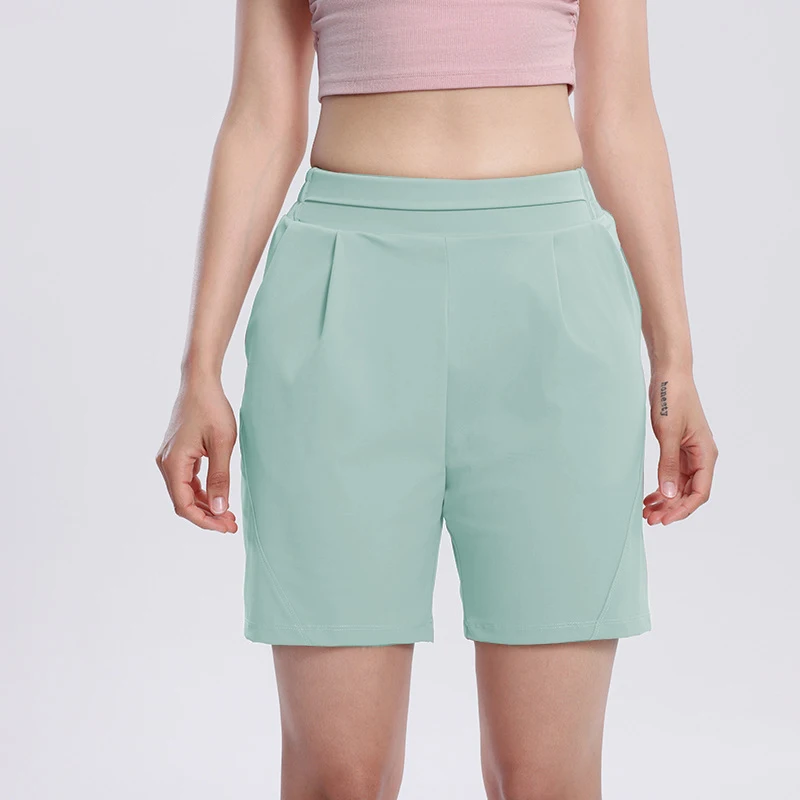 Yoga Shorts de algodão para mulheres, NNWT Vestuário, Esportes, Stretch, 2 cores, Fundo, Frete Grátis, Verão