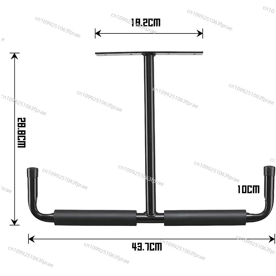 Metal T-shaped hooks, ceiling fishing rods, bicycle garage hooks, kayaks, iron ladders, storage round tube hooks
