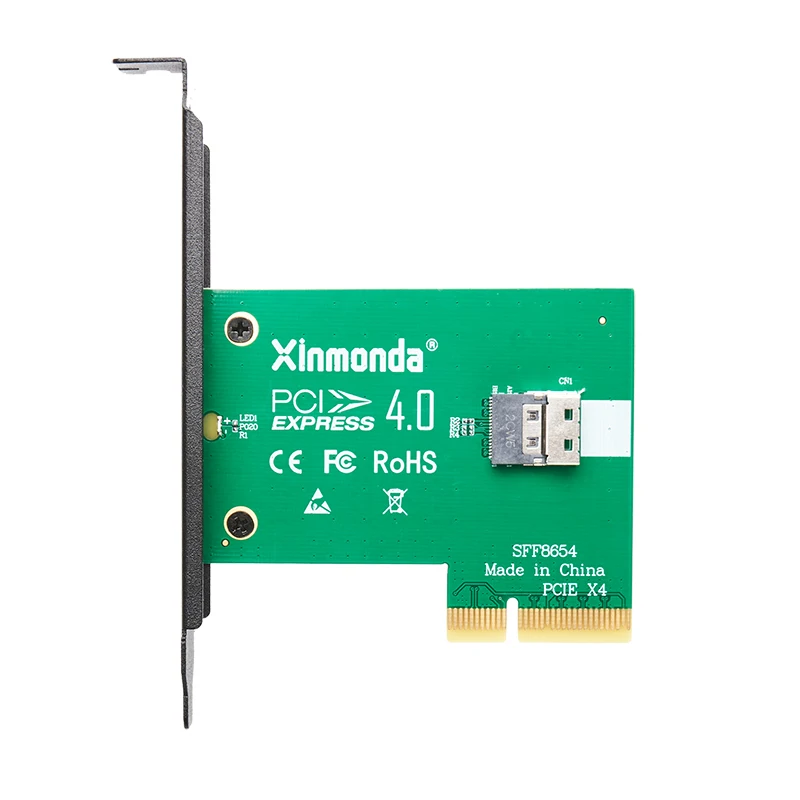 

Xinmonda PCIe4.0 x4x8x16 to SlimSAS SFF8654 Adapter XIC PE4165 for Motherboards Support
