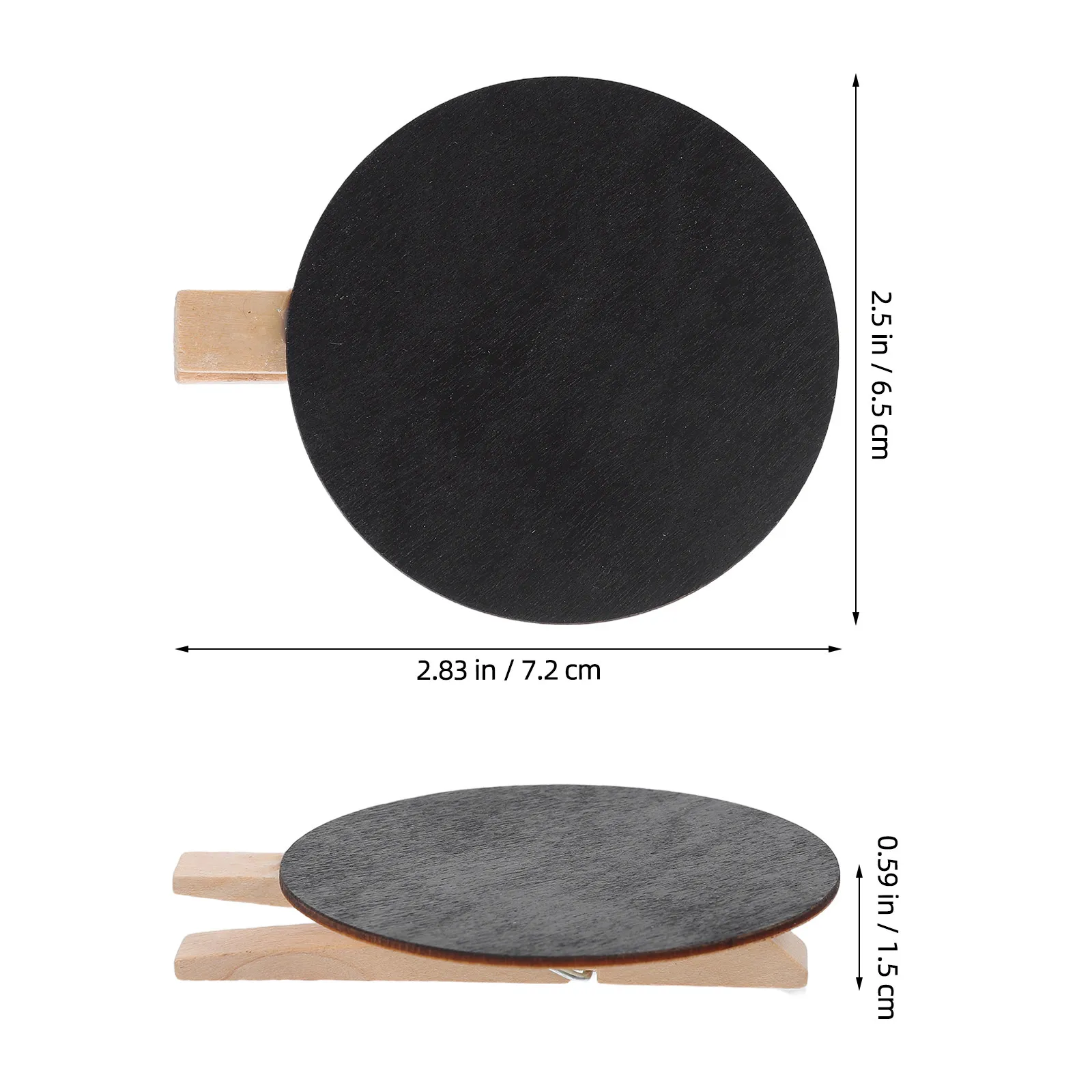 50Pcs Mini Chalkboard Clip Wood Blackboard Signs Tag Memo Clips for Note Taking Kitchen Office Living Room Message Board