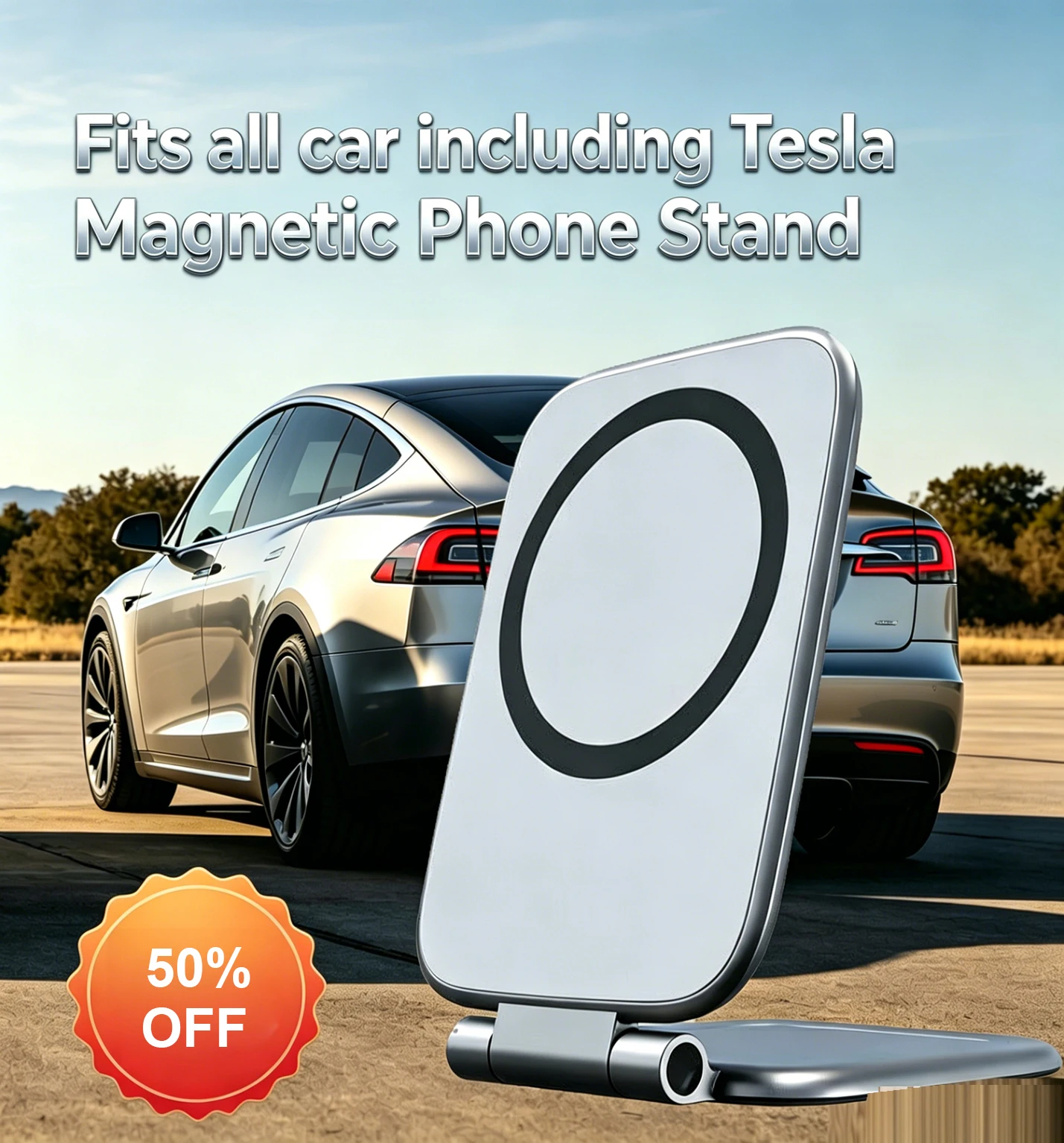 Suporte Magnético para Carro Magsafe para Tesla Model 3/Y Highland, Suporte Universal para Celular em Carros