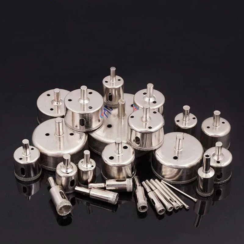 3-40mm Diamond Glass Hole Opener Diamond Coated Hole Saw Drill Bit Cutter For Glass Marble Tile