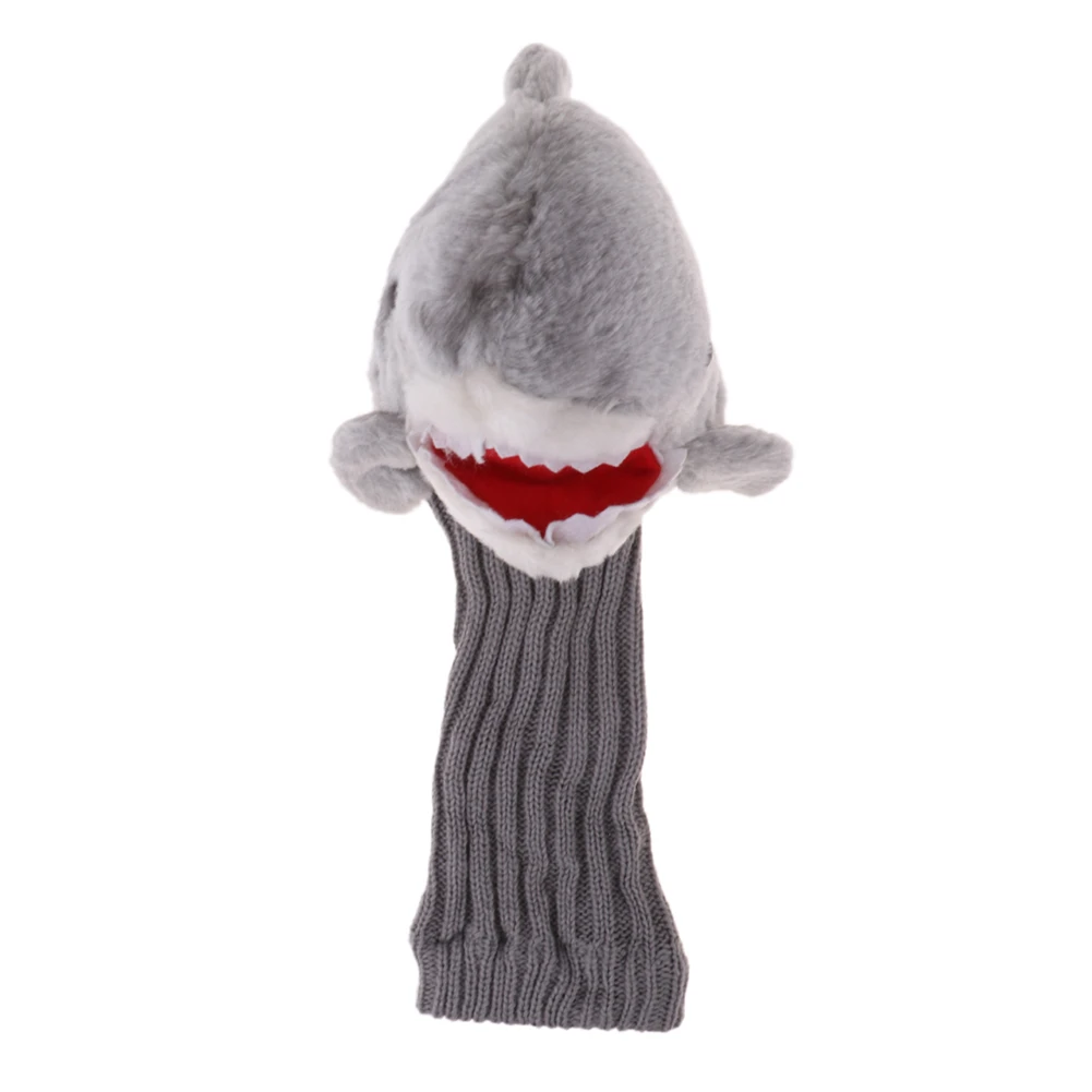 Grey Knitted Golf Club Head Covers Fit for Driver Wood (460Cc) Fairway Wood and Hybrid