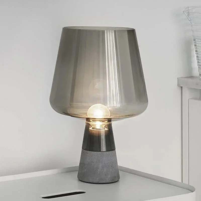 

Flar Blown Table Lamp Vintage Simple Fashion Night Lamp Living Room Cafe Study Office Desk Decor Lamp Bedroom Bedside Lamp