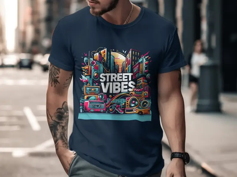 

Stylish Urban Shirt, Modern Street Design Tee, Hip Hop Inspired Top, Casual City Fashion, Unique Street Culture Wear