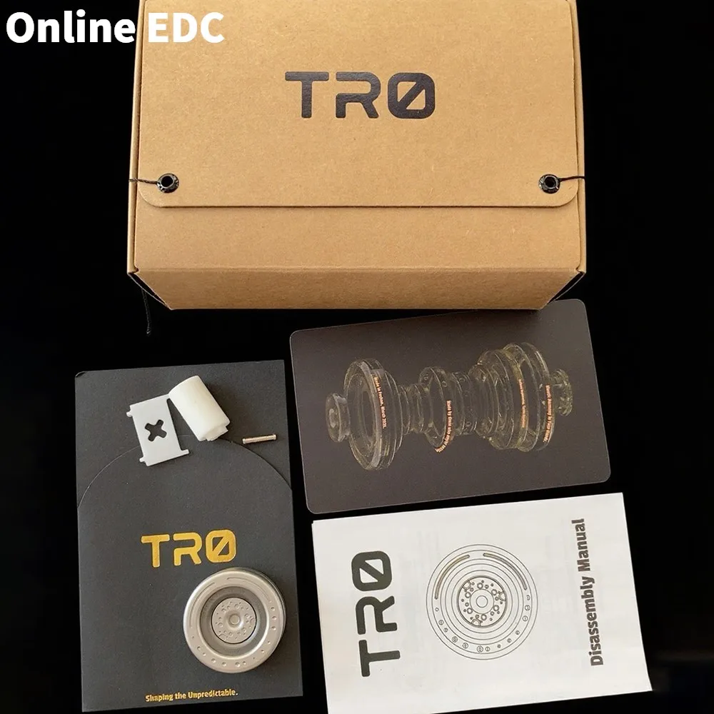 EDCトイズTROステンレス鋼ステラリングフィジェットスピナー100個限定DIYフィジェットトイ大人用オフィスデスクアクセサリー
