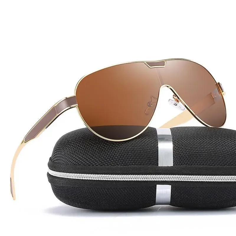 

One-piece Lens Style Polarized Sunglasses Men Classic Sunglasses Fishing Glasses Driving Glasses