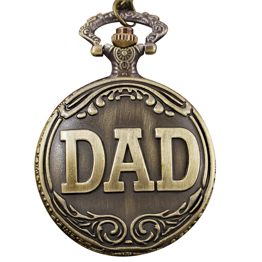 الكلاسيكية أبي منحوتة كوارتز ساعة الجيب ريترو شهم سيدة قلادة قلادة ساعة رقمية أفضل هدية عيد الأب #1