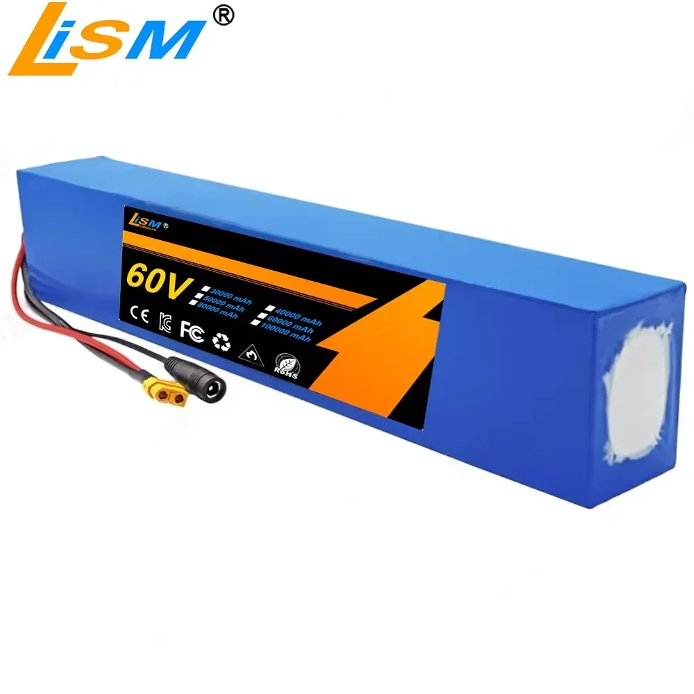 60v 48000mAh lithium battery pack 16S2P is suitable for electric scooter refitting high-capacity mountain bike batteryt