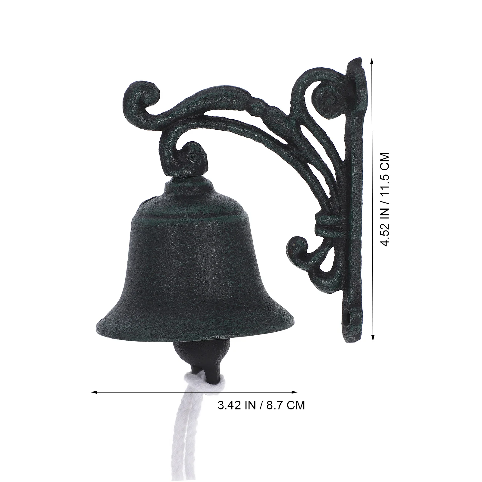 

Hanging Bell Vintage Iron Wall Mount Doorbell Rustic Outdoor Decorative Pendant For Farmhouse Yard Castle Retro Style