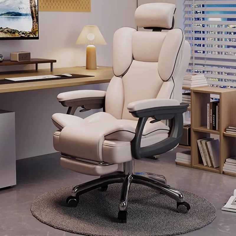 Salon Rolling Office Chair Ergonomic Work Computer Swivel Recliner Mobile Office Chair Vanity Silla Gaming Home Furnitures