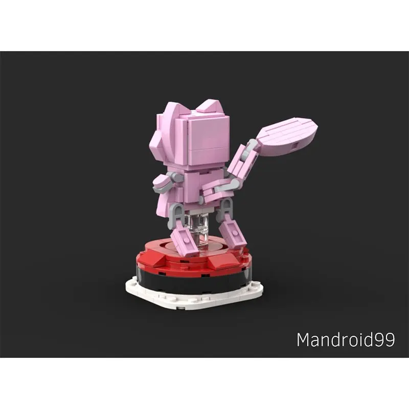 Blocs de construction de la série de figurines d'anime, chaton bleu rose, figurine d'action à assembler, jouets éducatifs pour cadeaux en Mode