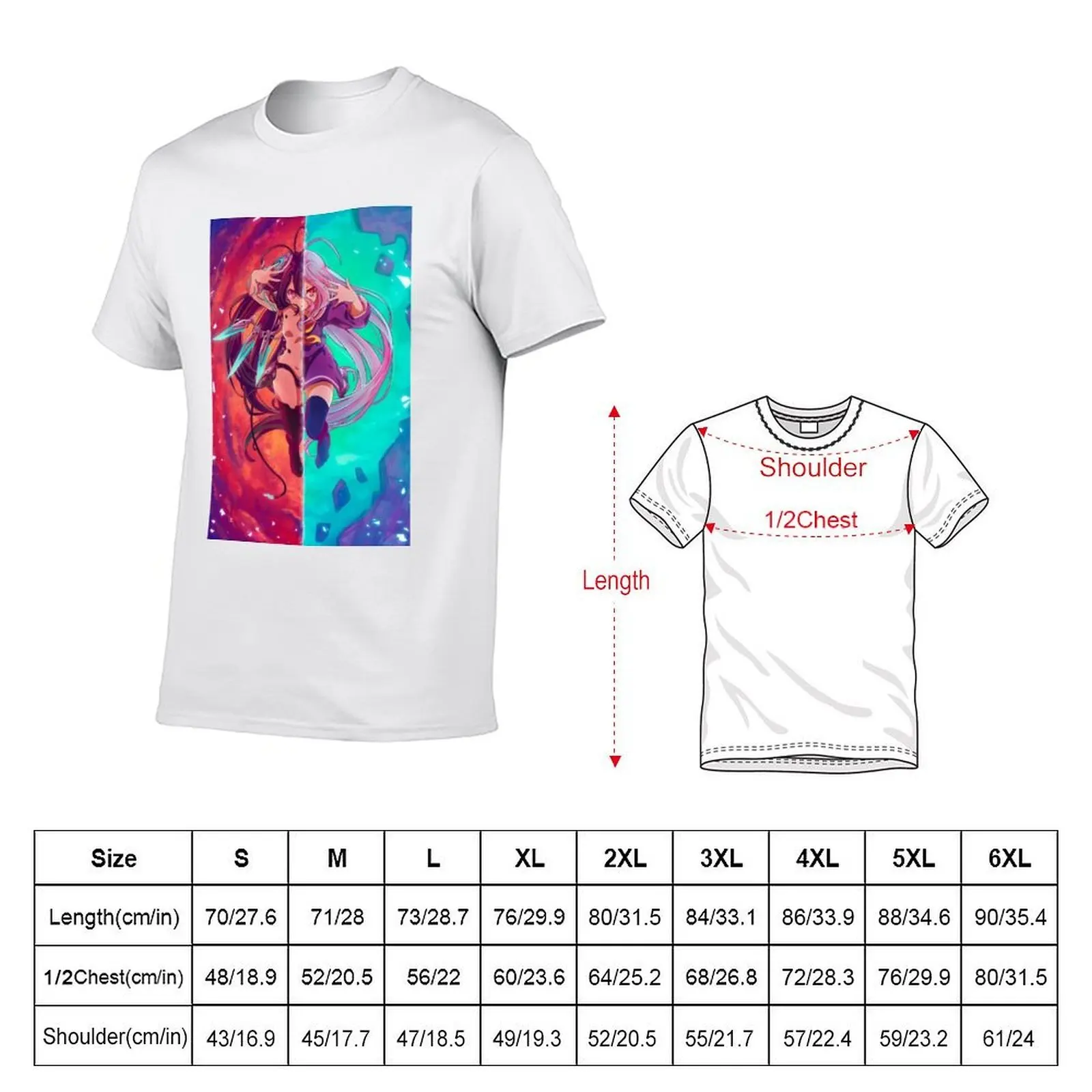 Shiro x Shuvi No Game No Life T-Shirt football t shirt boys whites anime shirts men