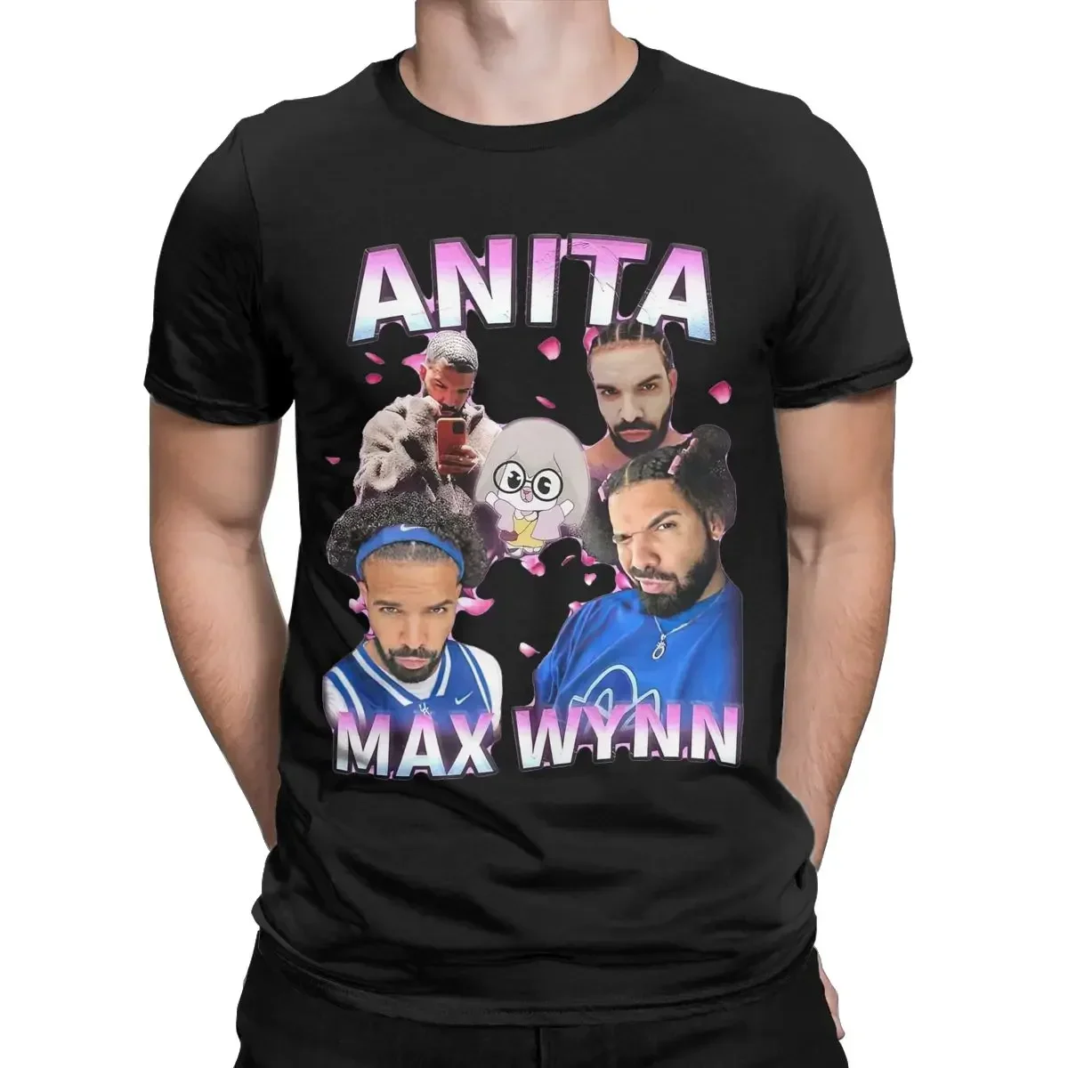 Anita Max Wynn Meme Men's T Shirts Novelty Tees Short Sleeve Crew Neck T-Shirt Pure Cotton New Arrival Clothing