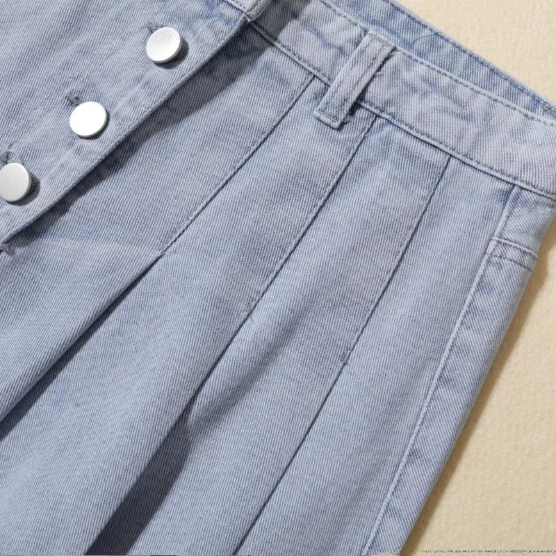 Faionable Falda acampanada de cintura media con ropa interior Faldas vaqueras personales creativas para mujer Faldas ort