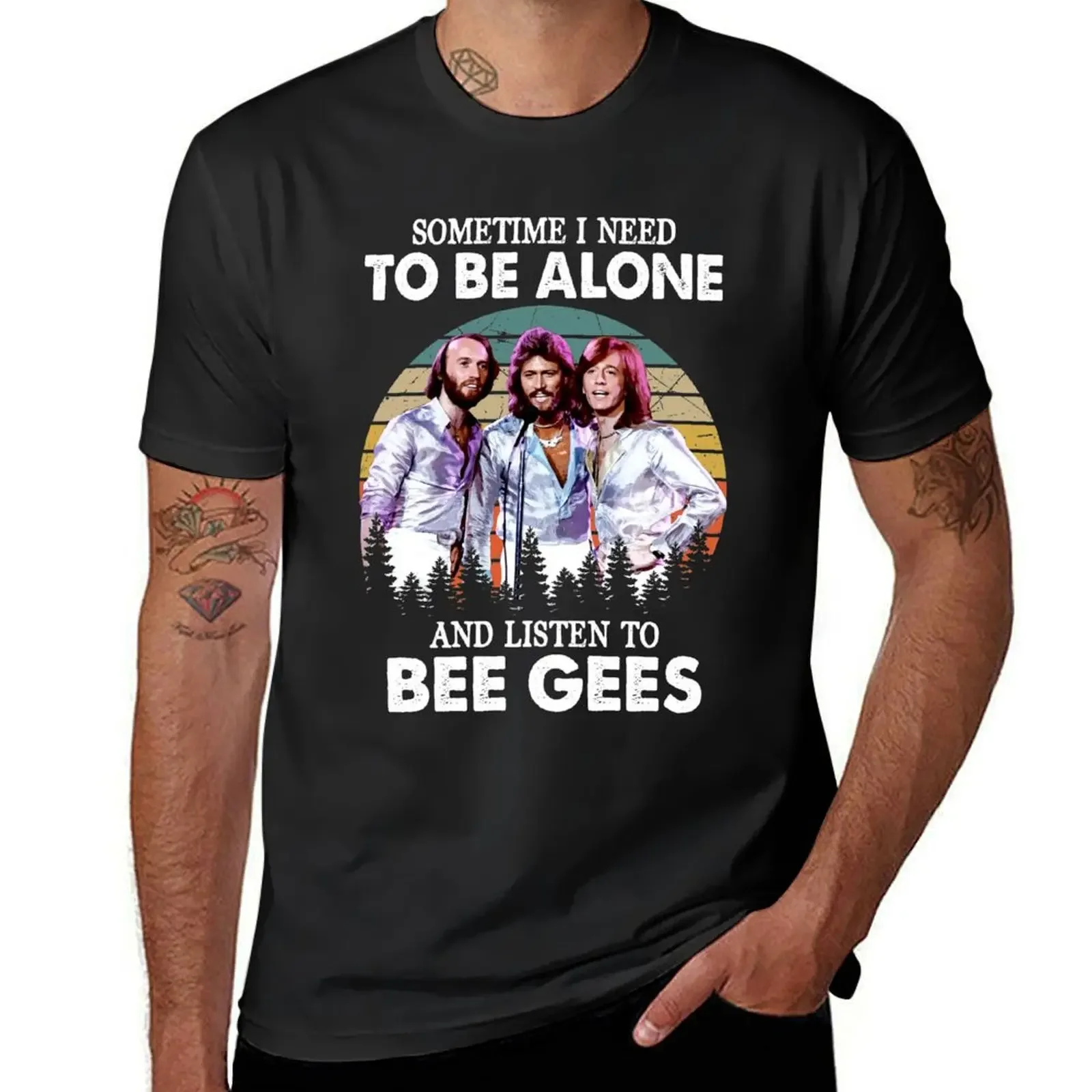 

Sometimes I Need To Be Alone And Listen To Bee Gees Vintage T-Shirt blanks quick drying plus size men clothing