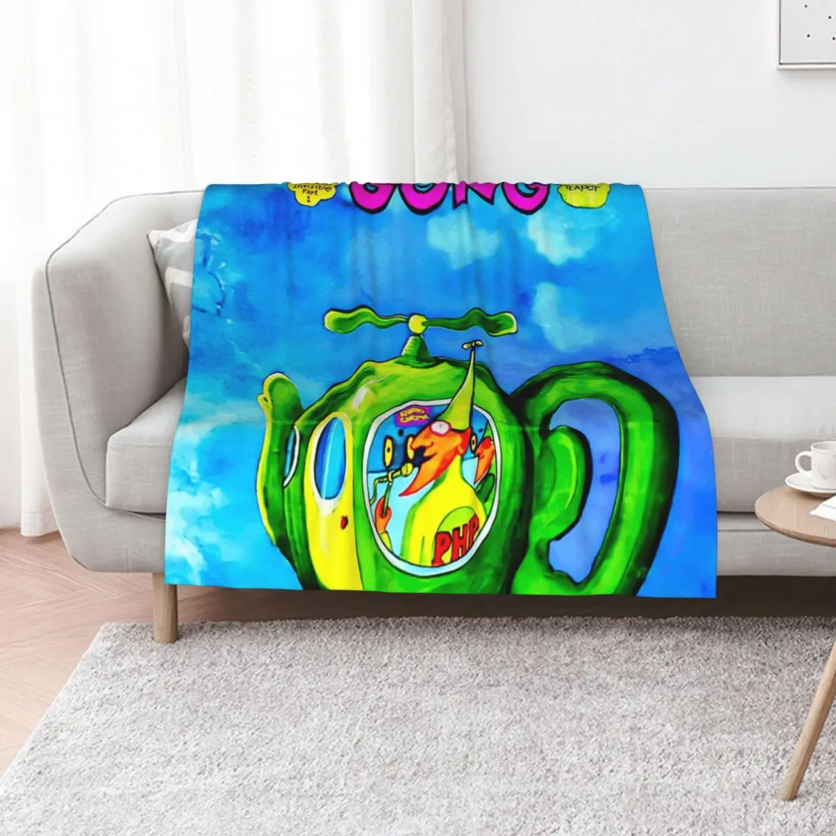 

Gong Flying Teapot Throw Blanket Soft Plaid warm for winter Moving Loose Blankets