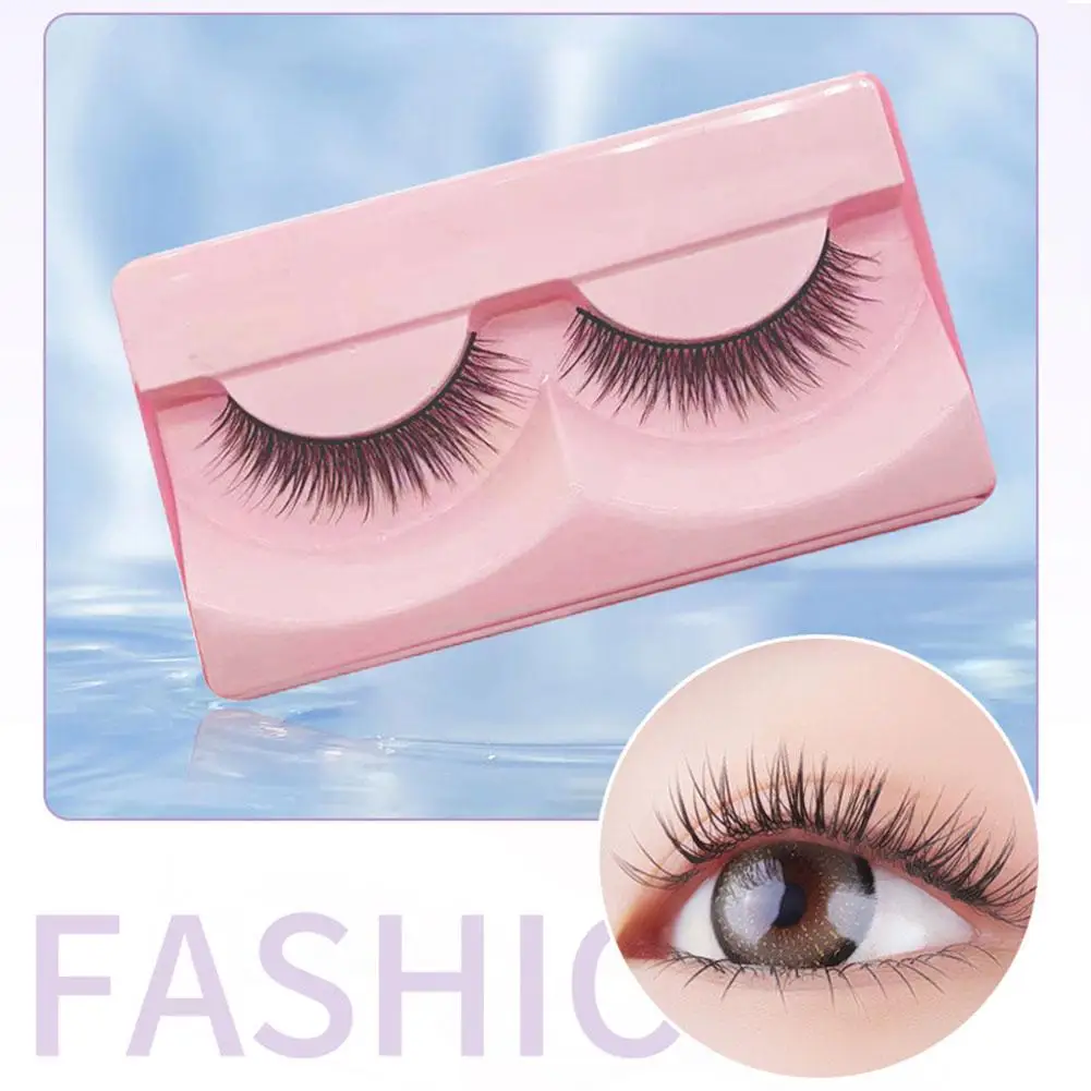 1 Pair Fake Eyelash Long Thicken Curl False Eyelashes Long Natural Fluffy Extension Lashes Soft Strip Fake Eyelashes F6V0