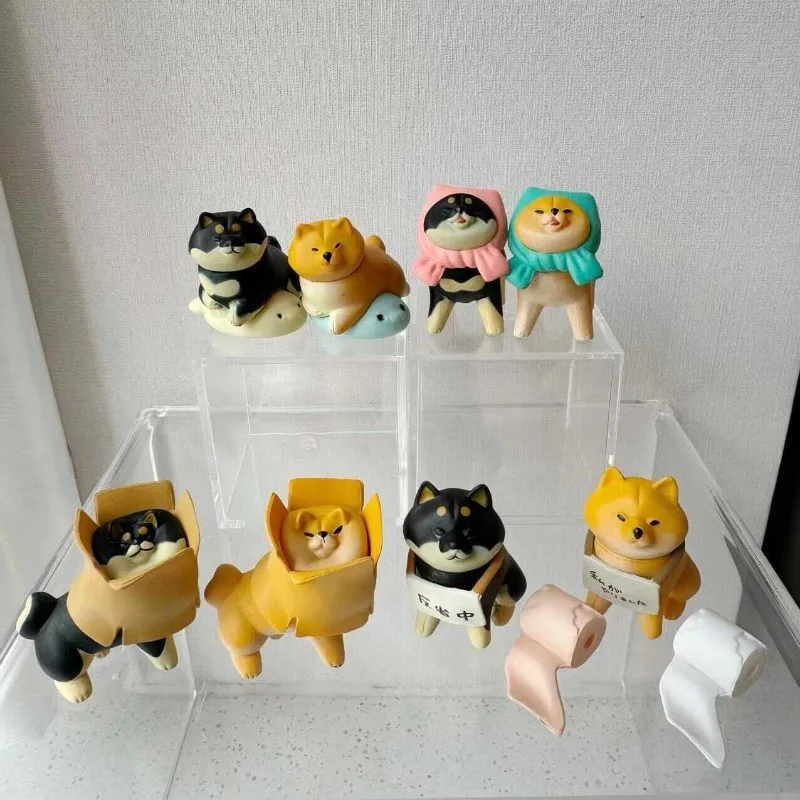 Cute Dogs Action Figure Shiba Inu Anime Creative Figure Model Desktop Decoration Ornaments Bulk Toys