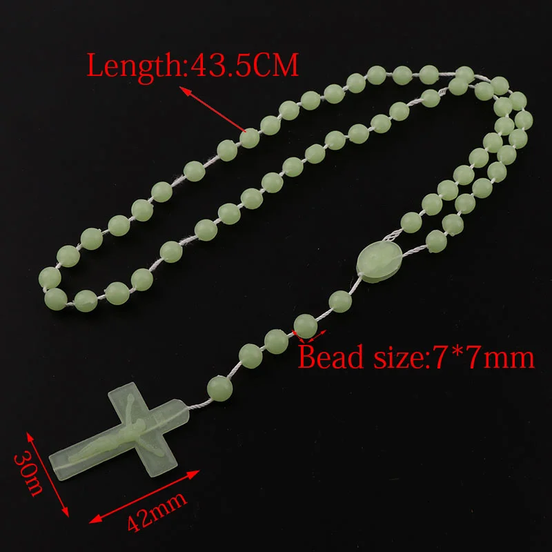 10pcs 7mm 5mm Factory Multicolor Rosaries Plastic Rosary Beads Bright Necklace Catholicism Prayer Religious Jewelry