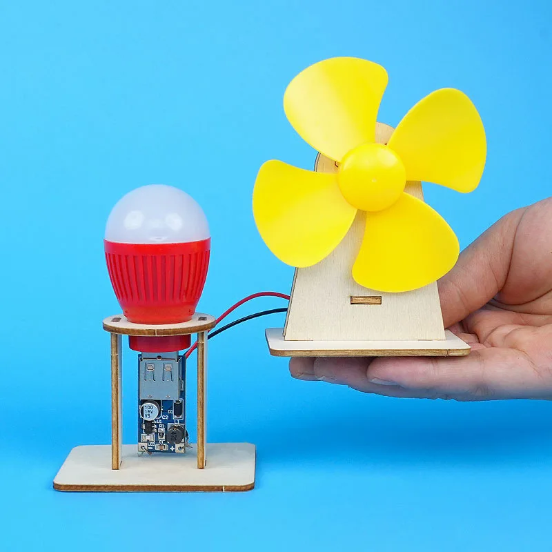 Juguetes científicos para niños, Kit de aprendizaje de física tecnológica STEM DIY, modelo de generador de energía eólica, material didáctico divertido, juguetes educativos