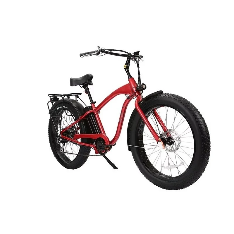 BR 26'' Fat Tire Electric City Bike Professional Ebike 36V 250-500W High Power Rear Hub Motor Lithium Battery