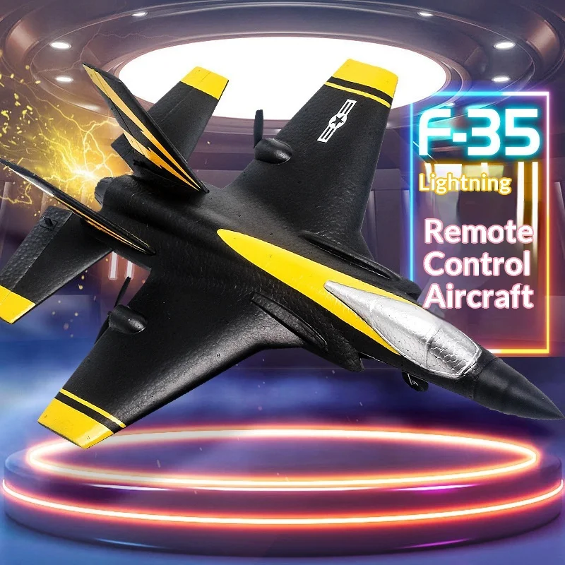 Fx835 F35 Remote Control Airplane Two Channel Fixed Wing Foam Electric Fighter Model Aircraft For Adult Hobby Lovers Outdoor