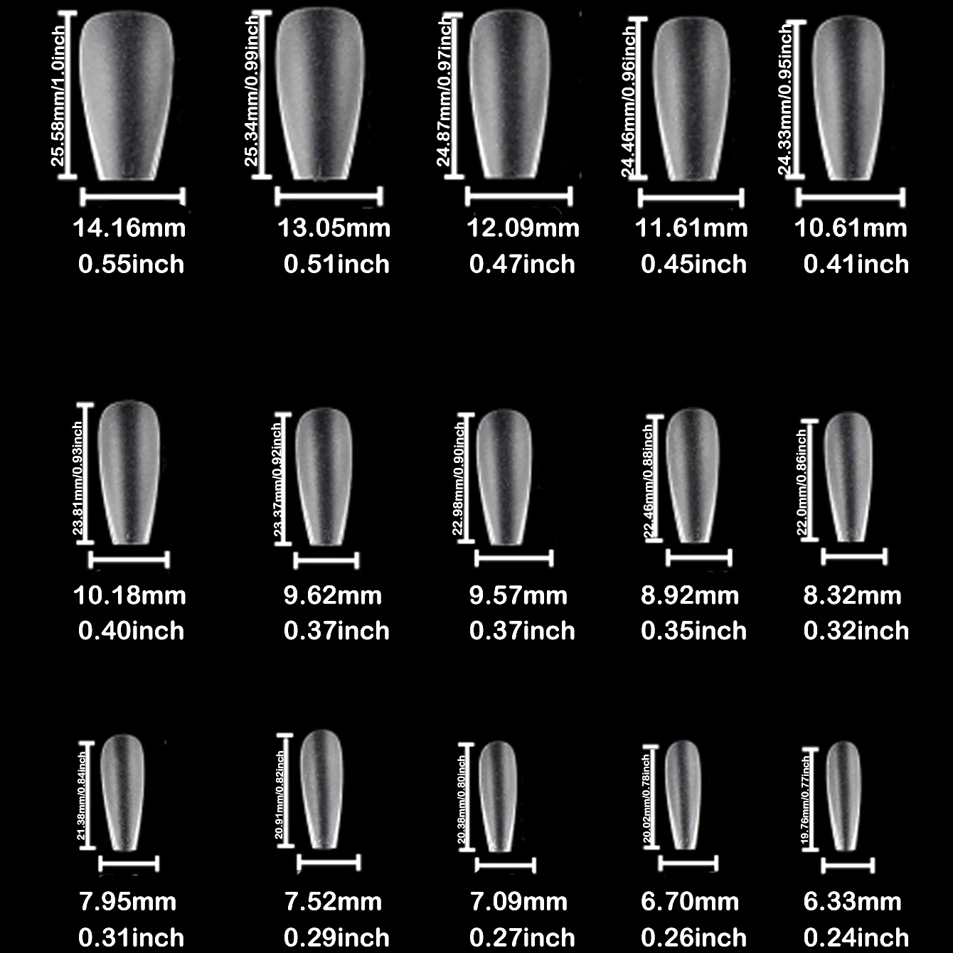 Faux ongles longs en forme de cercueil, pointes d'ongles en gel souple, couverture complète, non fourrées, pointes en gel préformées, acrylique transparent, mise à niveau, 150 pièces, 256