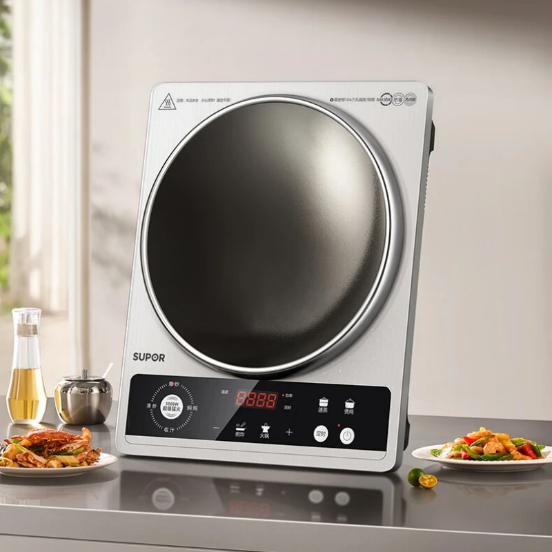 Induction cooker concave multifunctional household high flame 3500W stir frying electric ceramic stove